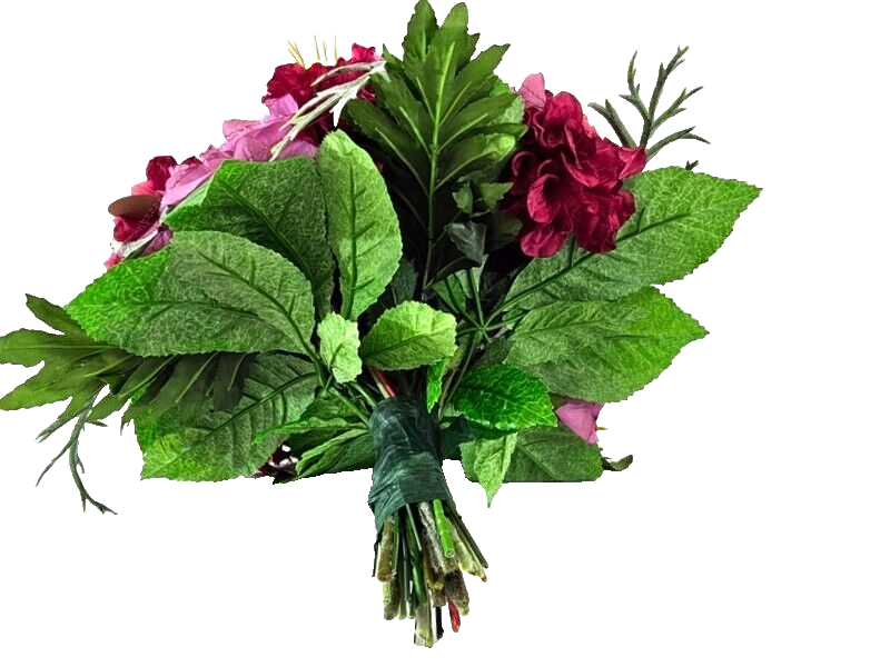 Strauß künstlich Rosa Pink Grün Kunstblumen 30 cm Lang 30 D rund