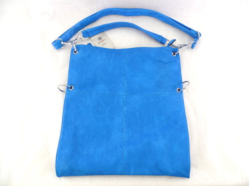 Mahel Tasche Schultertasche Hellblau  Reißverschluss Damentasche