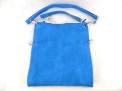 Mahel Tasche Schultertasche Hellblau  Reißverschluss Damentasche