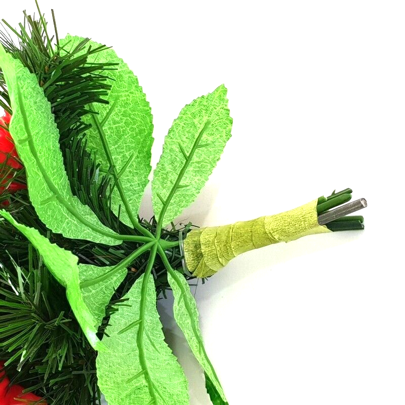 Casa-Poador Grabstrauß Seide Strauß Rote Nelken Rosen zum legen künstlichBlumen