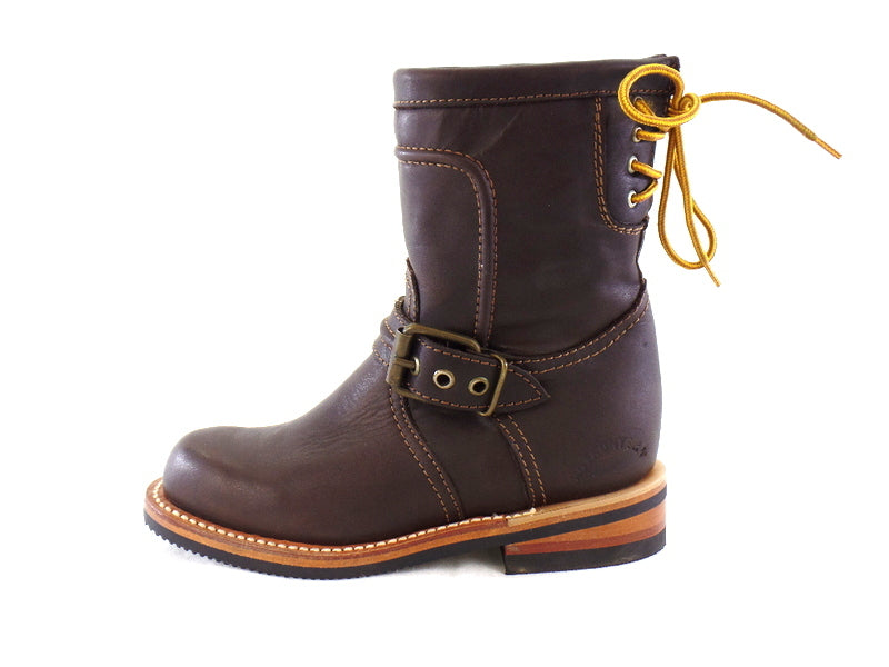 Westernstiefelette Arbeits Cowboyboot 35 UK 2 USA 4 Braun Schnalle Leder Mexico