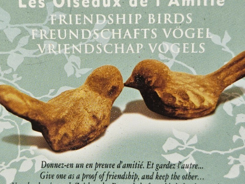Freundschaftsvögel aus Gußeisen in Geschenkbox