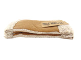 HANDSCHUHE FINGERLOS hell Braun S / M Kunstleder Kunstfell Natural Spirit