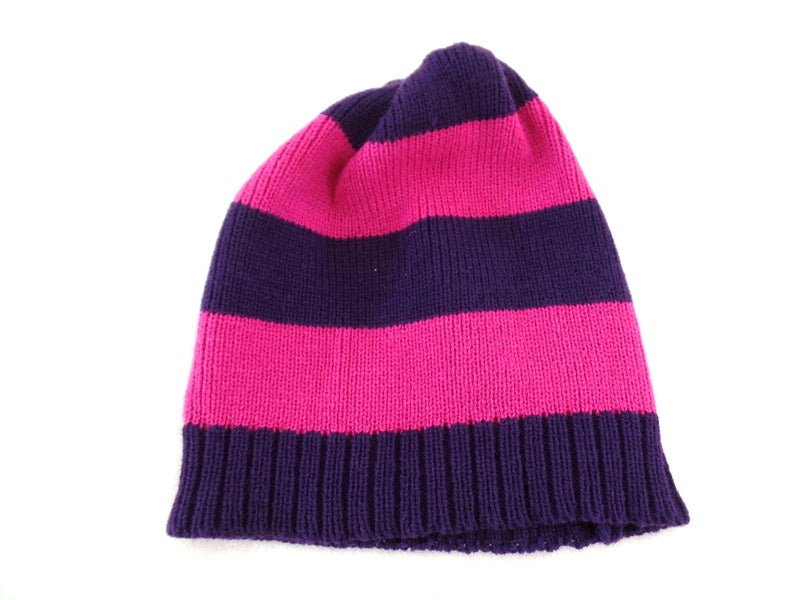 2 er Set Schal & Mütze Pink Lila Pink Braun gestreift Varianten