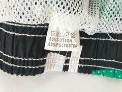 Badehose Badeshorts M Beach Wear E & F Shorts Schwarz Grün gemustert Bermuda