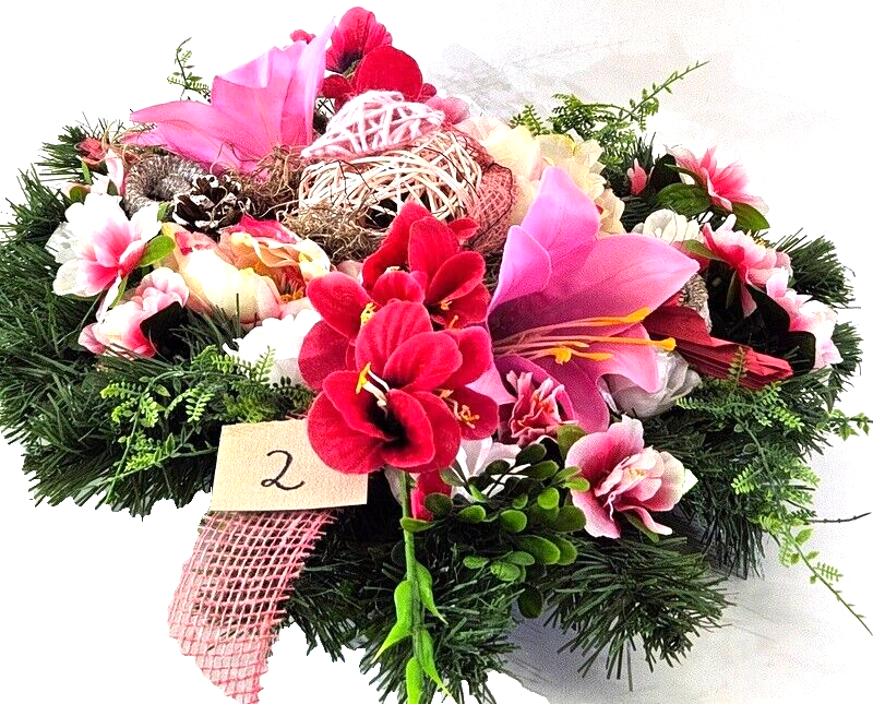 Casa - Poador Grabschmuck Rosa Exoten künstlich Totensonntag Friedhof