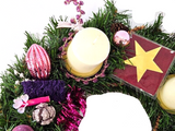 CASA - POADOR ADVENTSKRANZ künstliche Kiefer 35 cm Kerzen Sterne