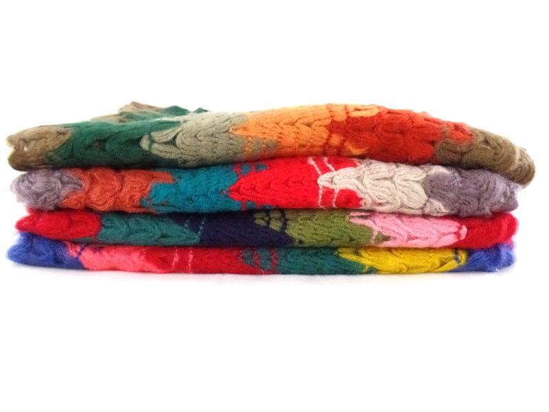 Schal Loop Wickelschal Bunt in 4 Farbvarianten Gelb, Rosa, Beige, Orange wählbar