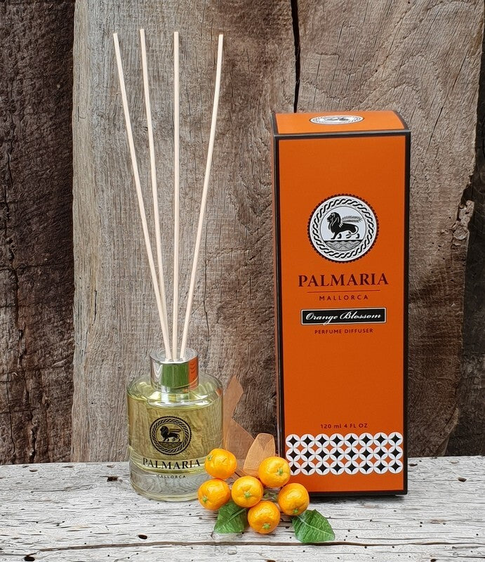 Palmaria Raumduft mit Stäbchen Difuser 120 ml Orange Blossum Wohnambiente Duft
