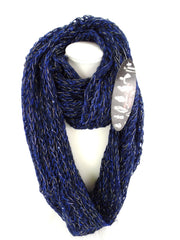 Schal Rundschal Blau Loop Wickelschal Schlauchschal gestrickt Arcylic