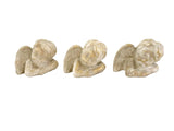 ENGEL ENGELFIGUR 3 STÜCK  patiniert goldfarben 9,5 cm x 7 x 7 cm Weihnachten Dekoration