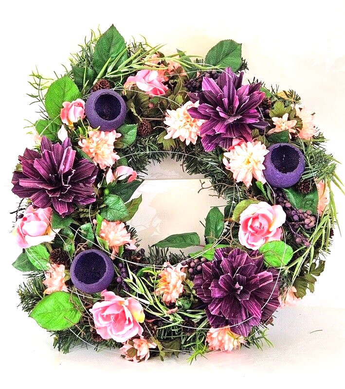 Grabkranz künstliche Tanne Rosen Bell Cup Allerheiligen Totensonntag Friedhof