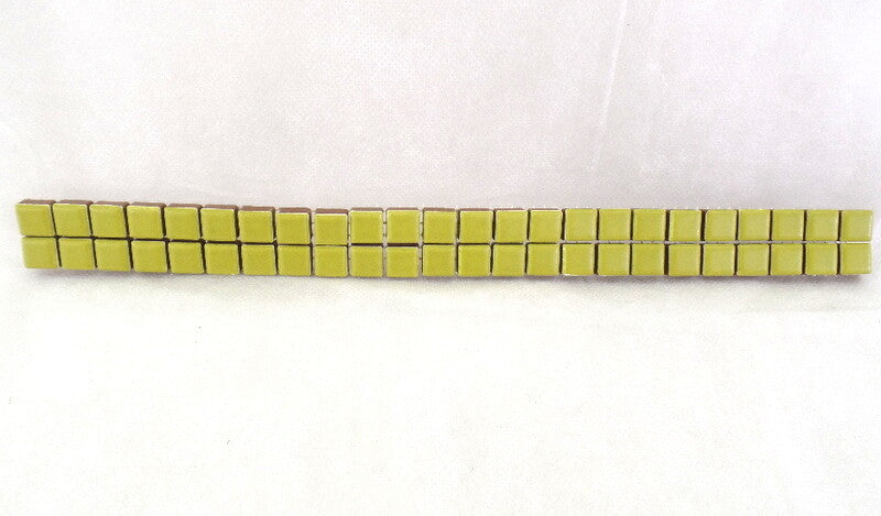 Casa-Poador Mosaiksteine Bordüre Lime Gelb / Grün Borde 30 cm Lang 48 Steine