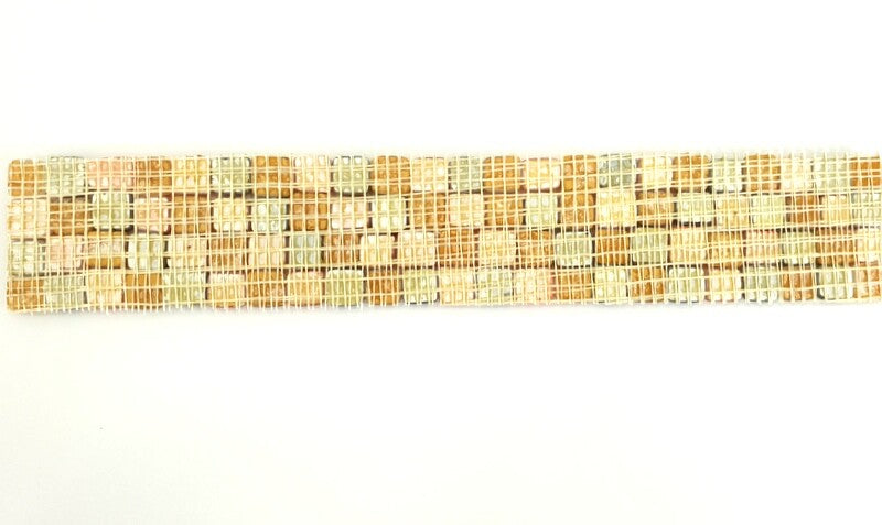 BORDÜRE Glasmosaik Mix Beige Orange Schwarz matt Borde 1 Streifen unregelm
