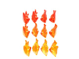 FISCHE 12 STÜCK Orange Keramik Ton 8 cm Tierfigur Dekoration