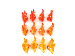 Fische 12 Stück Orange Keramik Ton 8 cm Tierfigur Dekoration