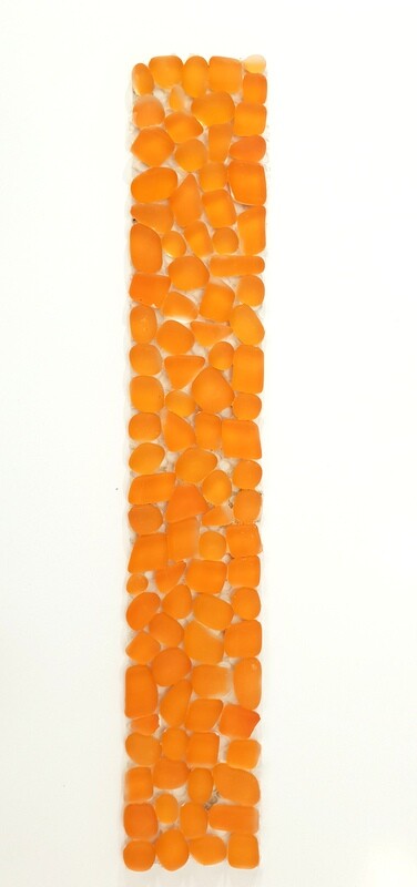 BORDÜRE Casa-Poador Glasmosaik Polygonal Orange 1 Streifen matt unregelmäßig