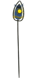 GARTENSTECKER WELLEN Sonne 70 cm H Pflanzstecker Gartenstab Metall Deko
