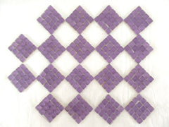Glas BORDÜRE Glasmosaik Lila matt Glas 18 x Quadrate 50 x 50 mm 288 Steine 5 mm