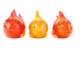FISCHE ORANGE 9 Stück Orange Keramik Ton 8 cm Tierfigur Dekoration