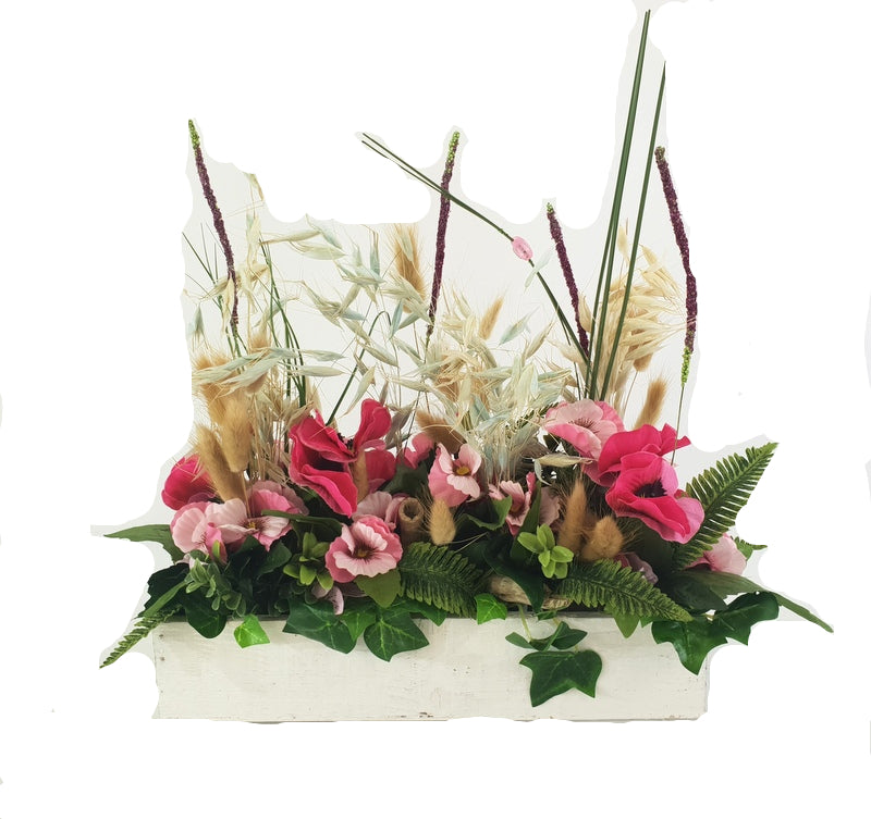 CASA - POADOR GESTECK Blumenwiese Rosa Stiefmütterchen  künstlich Deko.