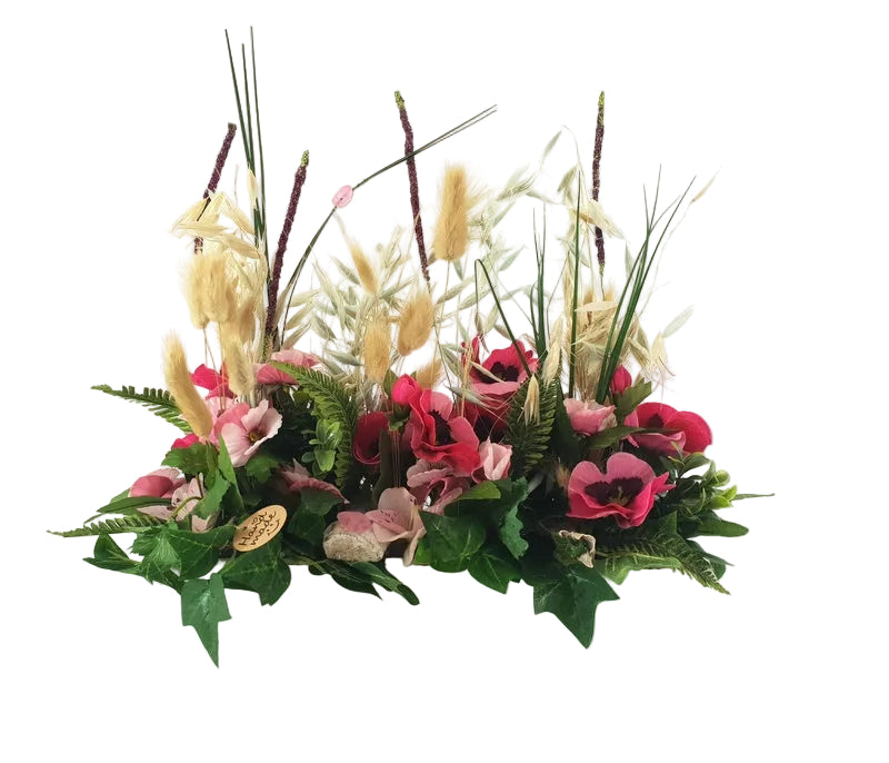 CASA - POADOR GESTECK Blumenwiese Rosa Stiefmütterchen  künstlich Deko.