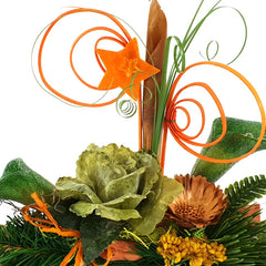 Casa-Poador Grabschmuck Grabgesteck Boat Exoten Naturmini Bärchenfigur LOVE Friedhof Gedenken