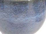 BLUMENKÜBEL KERAMIKTOPF BLAU / GRAU 30 D 26 H Glazed Egg Antique