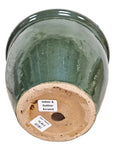 BLUMENKÜBEL KERAMIKTOPF GRÜN 24 D 20 cm Hoch Rim Falling Green