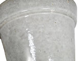 BLUMENKÜBEL KERMIK WEIß D 27 20 cm H Glazed Basic Pot White Außenkübel