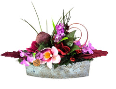 CASA - POADOR ORCHIDEENGESTECK Kunstblumen Ellipse Cymbidium Rosa