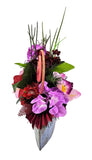 CASA - POADOR ORCHIDEENGESTECK Kunstblumen Ellipse Cymbidium Rosa.
