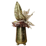 BLUMENVASE CLARA Dekorationsvase goldfarbig mit Bobbel Füße.