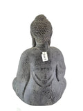 BUDDA FIGUR FENG SHUI Statue 40 cm Hoch Thai grau