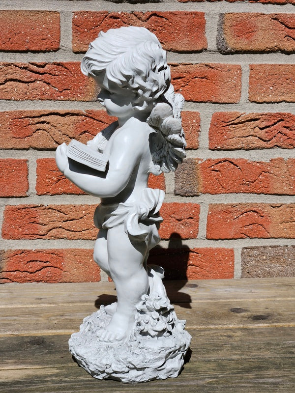 Engel  45 cm Garten Deko Draußen, Gartenfiguren & Gartenstatuen, Gartendeko Figuren,  Garten Winterfest, Skulptur Garten, Figuren Garten Wetterfest