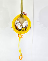 CASA-POADOR Herbstkranz 15 cm Blätter Pilze Holzelemente Drachen