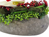 CASA - POADOR GRABSCHMUCK in Herzform künstliche Rosen Gladiolen  Friedhof