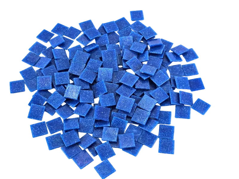 MOSAIKSTEINE GLAS 500 g blau Tintenblau 20 x 20 x 4 mm Basteln Mosaik DIY