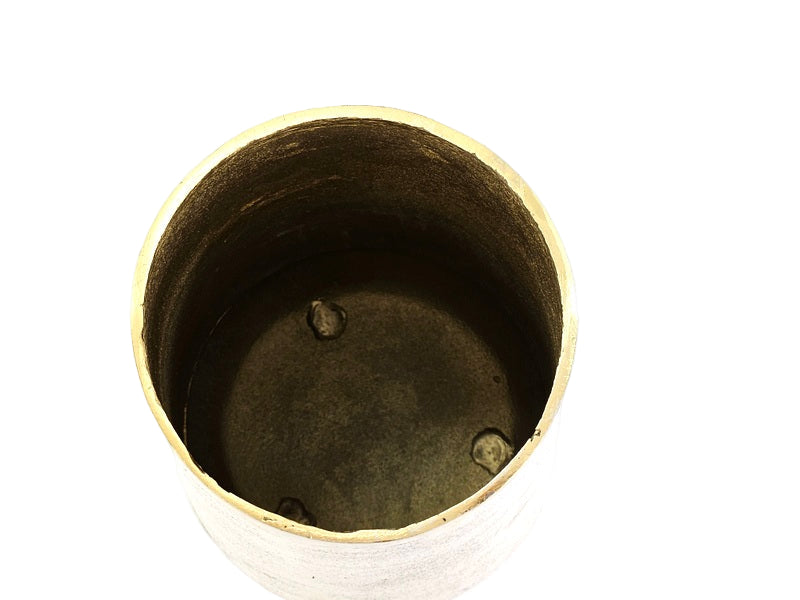 BLUMENVASE CLARA Dekorationsvase goldfarbig mit Bobbel Füße.