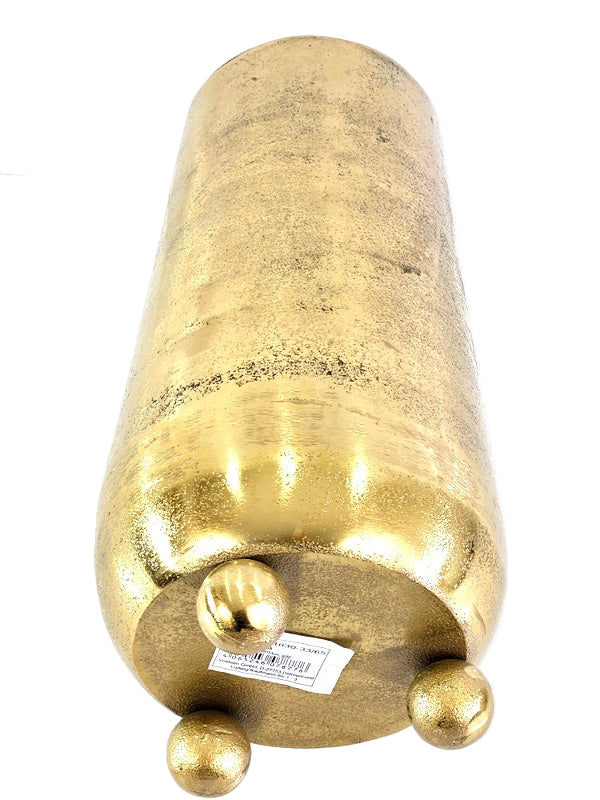 BLUMENVASE CLARA Dekorationsvase goldfarbig mit Bobbel Füße.