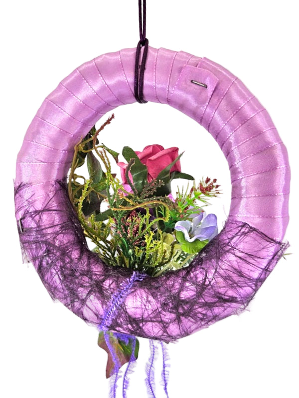 CASA - POADOR TÜRKRANZ Lila Rosa 20 cm Hortensie Rose Efeu Perle.