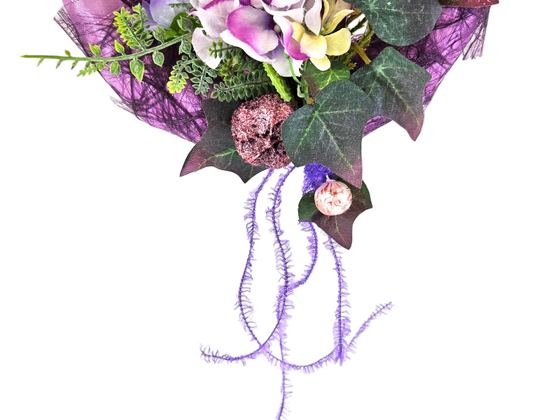 CASA - POADOR TÜRKRANZ Lila Rosa 20 cm Hortensie Rose Efeu Perle.