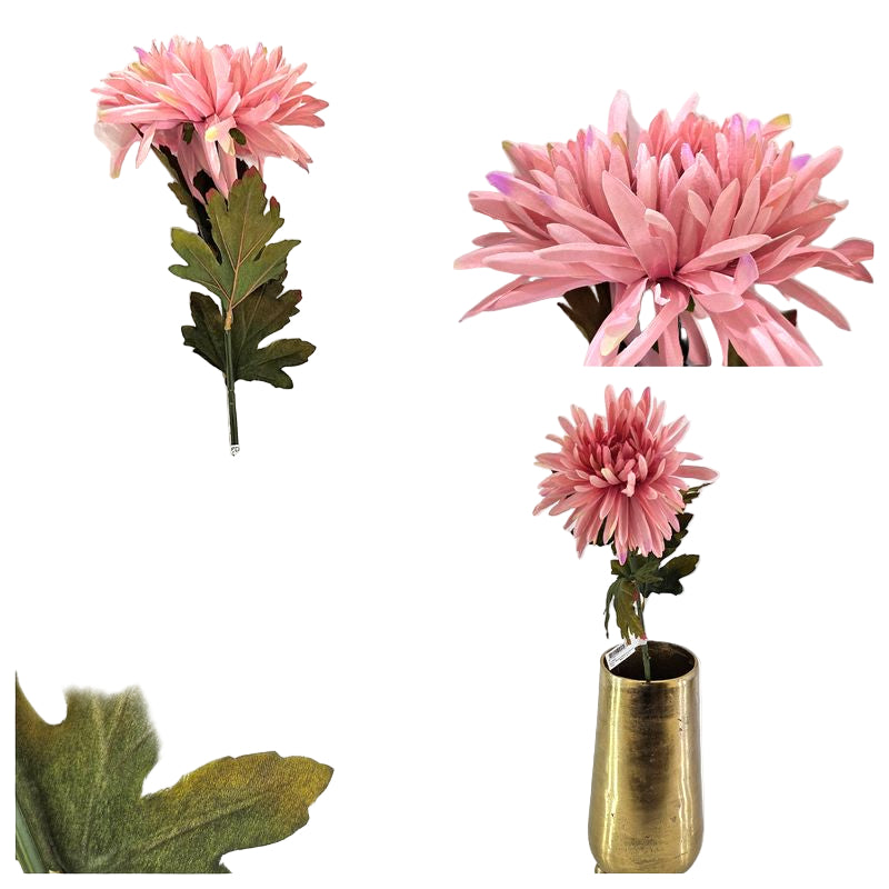 Spinnenchrysantheme Kunstblume künstliche Chrysantheme Pink Rosa 70 x 10cm.