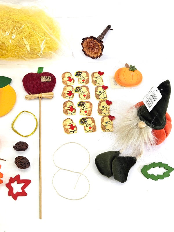 CASA - POADOR BASTELKISTE Herbst 50 tlg. Streudeko Wichtel DIY.