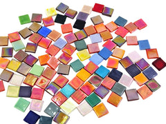 Glasmosaik Mosaiksteine 200 g bunt Mix 10 x 10 x 3 mm Basteln Mosaik DIY Geschenk