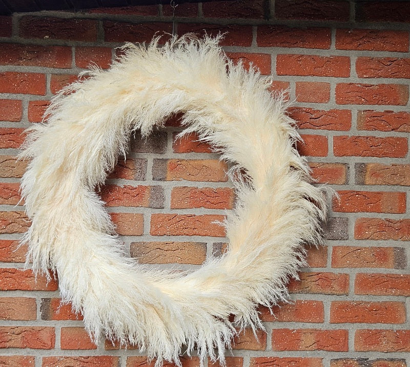 KRANZ LAO GRAS Cortaderia 80 cm D Beige Dried Geschenk.
