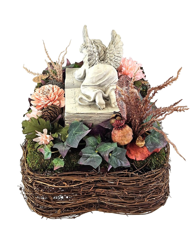 CASA-POADOR GRABSCHMUCK Moos Reben Buch Engelplatte Gedenken Friedhof.