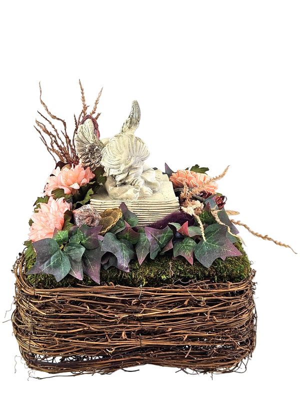 CASA-POADOR GRABSCHMUCK Moos Reben Buch Engelplatte Gedenken Friedhof.