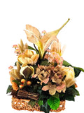 CASA - POADOR GESTECK Künstlich Korb Hortensie Tulpe Lagurus Deko Geschenk.