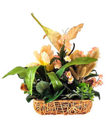 CASA - POADOR GESTECK Künstlich Korb Hortensie Tulpe Lagurus Deko Geschenk